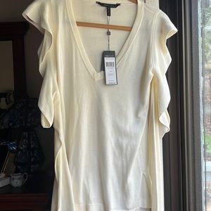 BCBGMAXAZRIA cold shoulder sweater size small